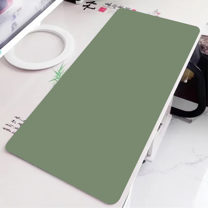 Gaming Mouse Pad Xl - ソリッドグリーンゲーミングマウスパッド大型シンプルゲーミングキーボードマウスパッドラップトップカーペットテーブルパッド拡張ゲーマー滑り止めデスクマット