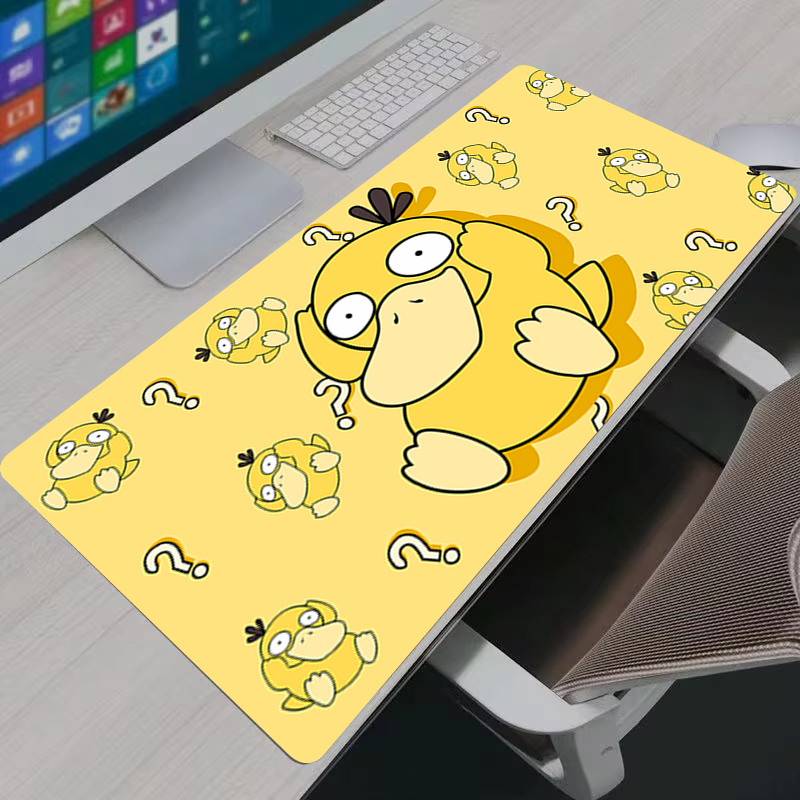 Gaming Mouse Pad Xl - マウスパッドアニメ P-ポケモン Psyduck XXL 大型ゲーミングマウスパッドノンスリップラバーデスクマットラップトップ PC