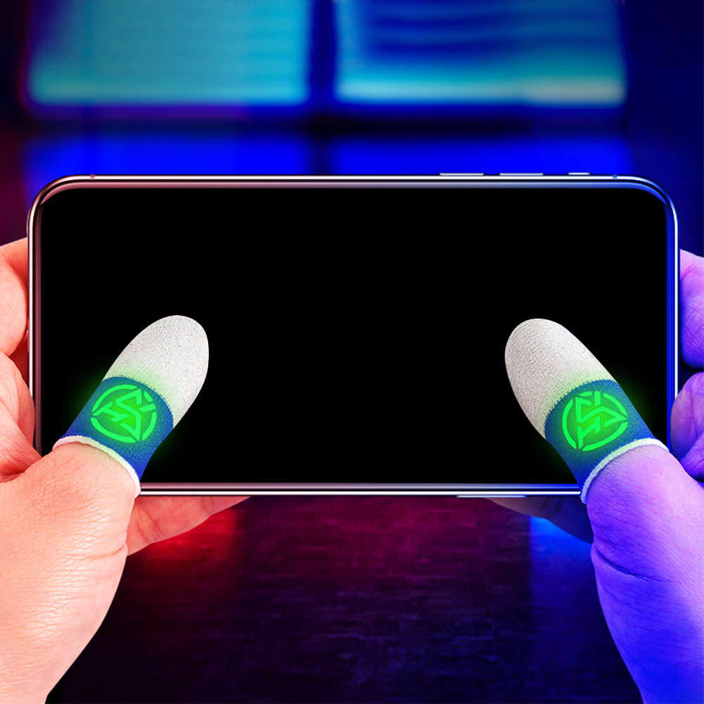 Gaming Accessories For Mobile - 指サックグローブ 通気性 ナイトライト付き 指カバー 汗防止 滑り止め