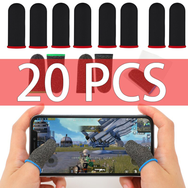 Gaming Accessories For Mobile - 20/40 個のフィンガースリーブ PUBG モバイルゲーム用フィンガーカバー通気性ゲームコントローラータッチスクリーン発光ゲーミング親指手袋