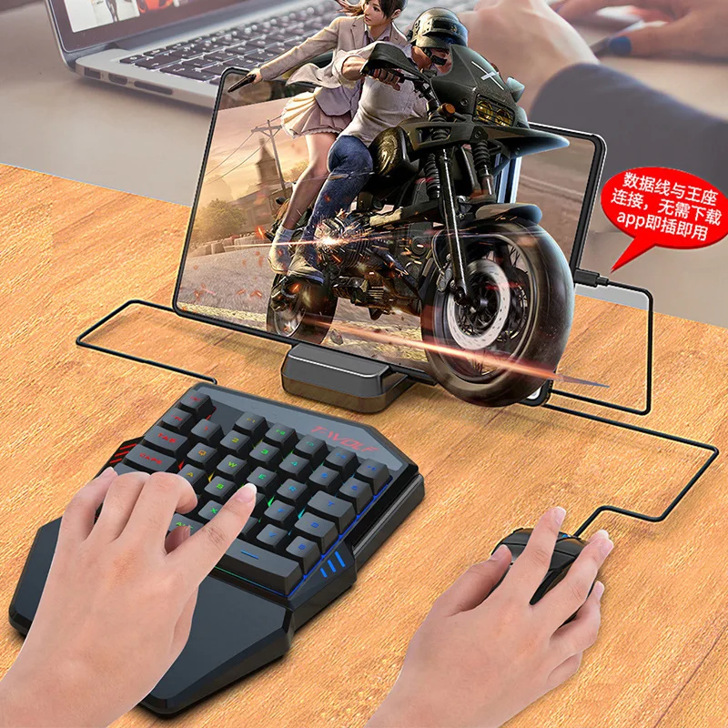 T-wolf-tf900片手キーボードセット、鶏と食事のため - Gaming Hand Accessories のレビューと価格