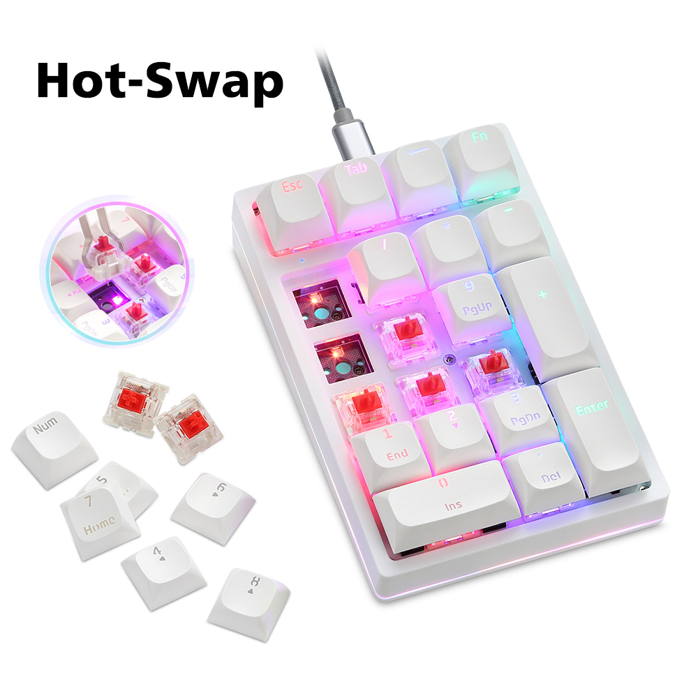 K24Pro 21 キーテンキーメカニカルテンキーホットスワ - Keyboard Numpad Separate のレビューと価格