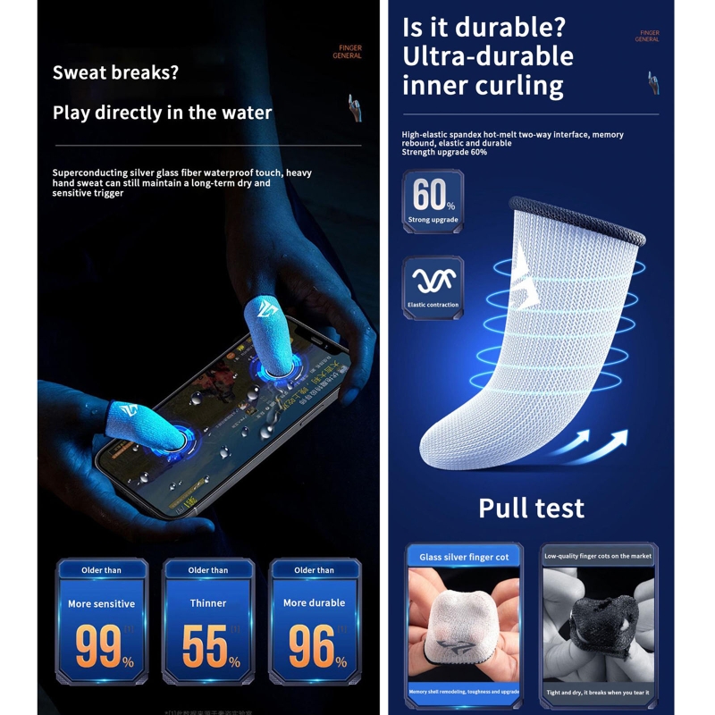 ガモスキートスリーブ,指カバー,タッチスクリーン,携帯電話ゲ - Gaming Accessories For Mobile のレビューと価格