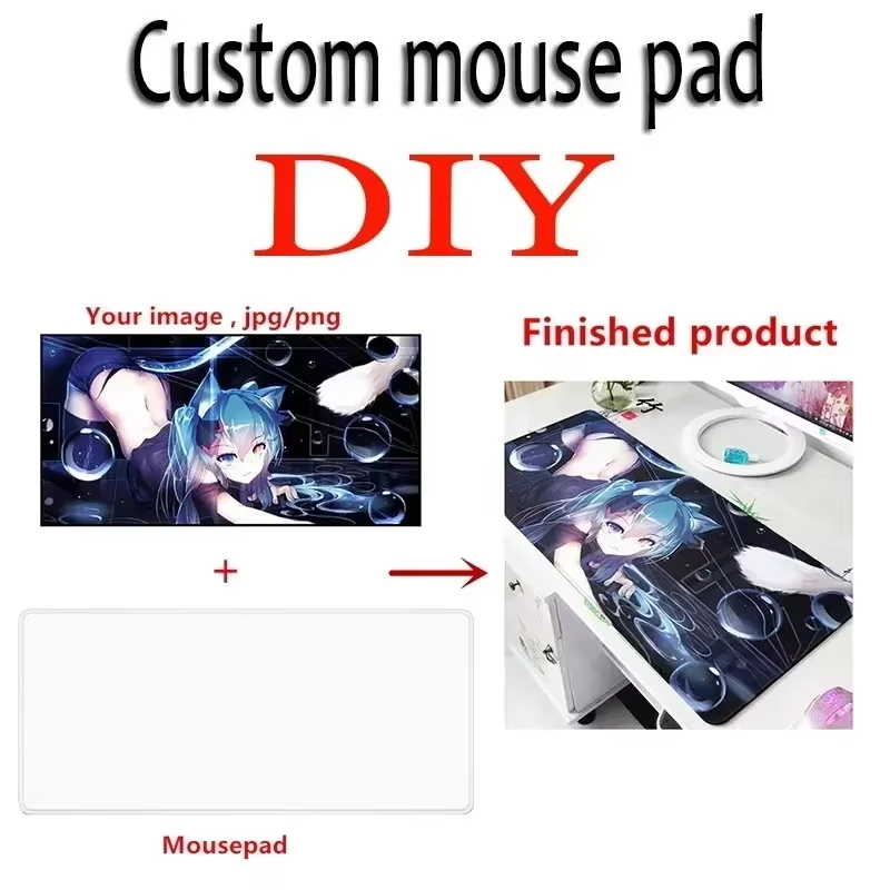 DIYカスタムマウスパッドXXLアニメ写真マウスパッドデスク - Gaming Accessories Keyboards のレビューと価格