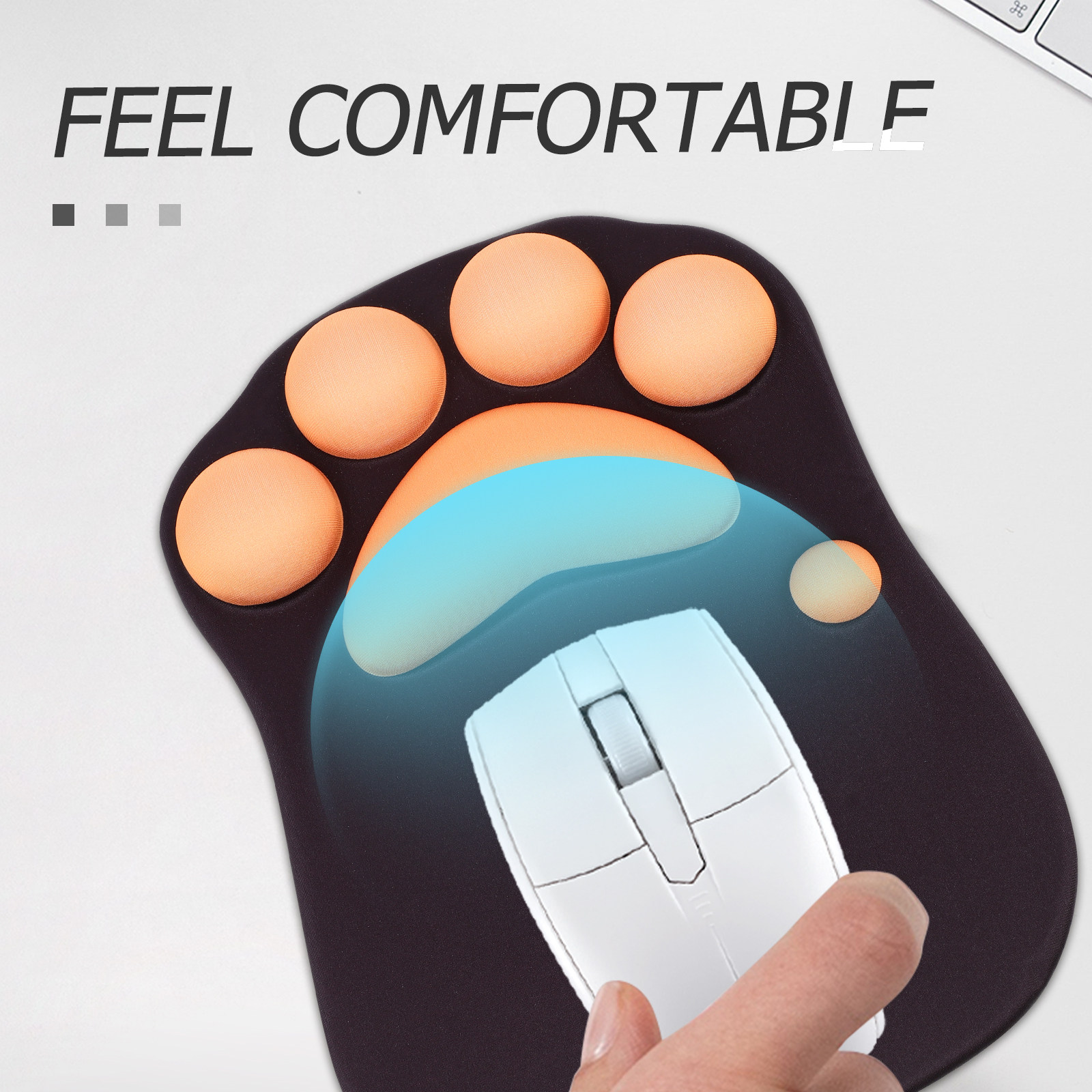 猫の足型マウスパッド、ソフトな手首サポート、人間工学に基づい - Gaming Accessories Shop のレビューと価格
