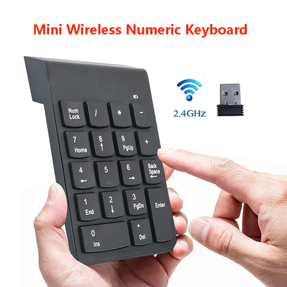 2.4GHz ミニワイヤレス数値キーボード ナンプッド 18 - Keyboard Numpad Separate のレビューと価格