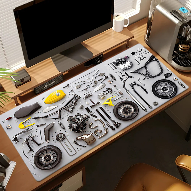分解図 ゴム製マウスパッド マウスパッド XXL ゲームアク - Gaming Accessories Keyboards のレビューと価格