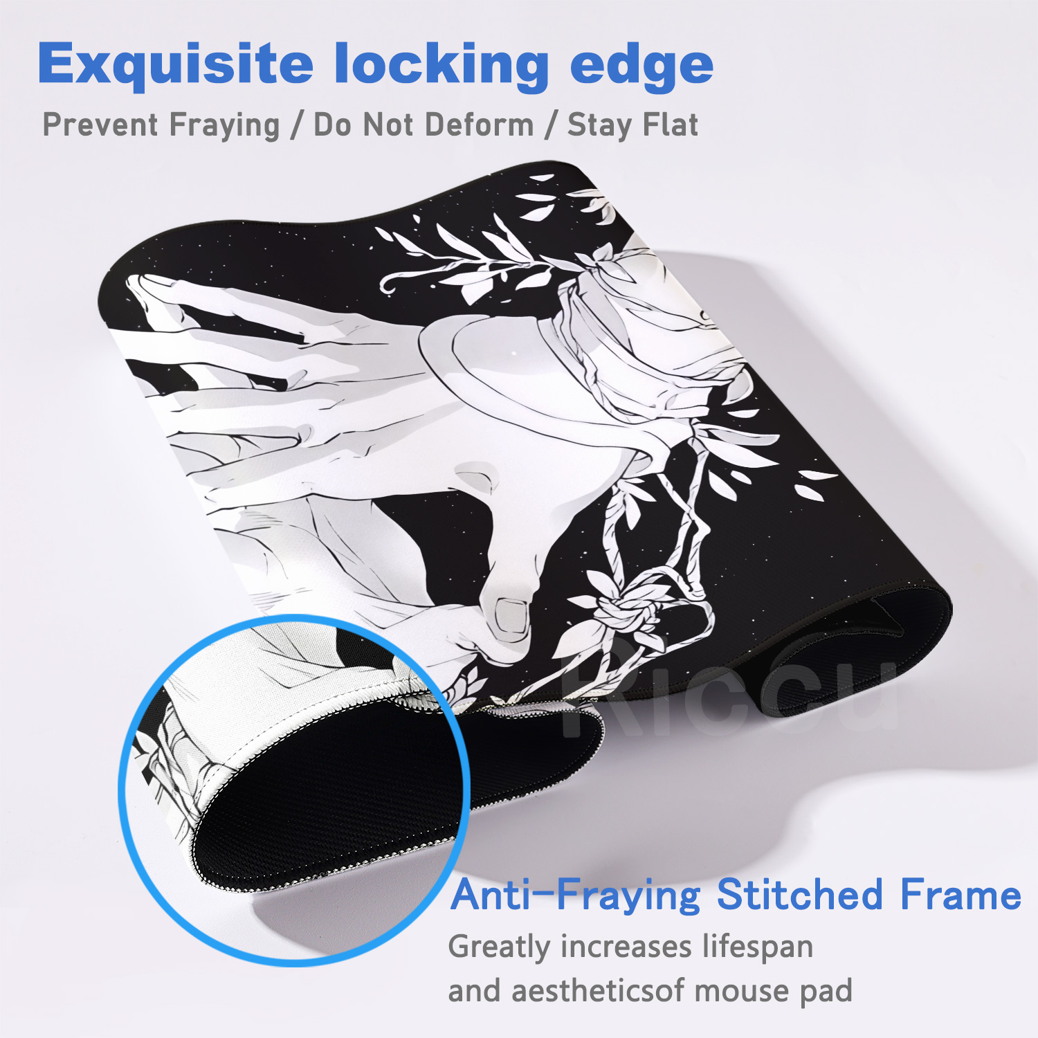HD大型白黒XXLゴシックハンドアートマウスパッドPCゲーム - Gaming Hand Accessories のレビューと価格